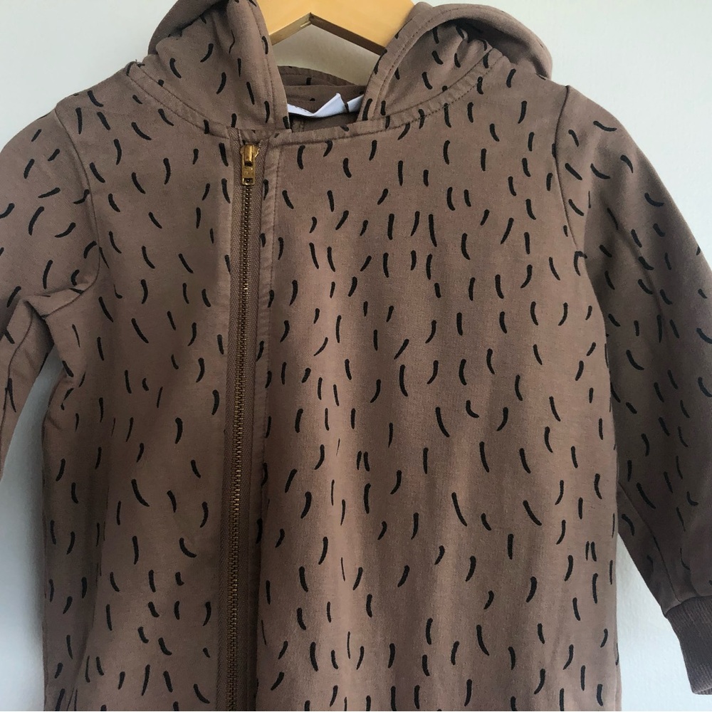 Mini Rodini Bear Zip-up Romper